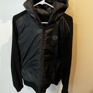 Canada Goose HyBridge knit hoodie in black size large reversible